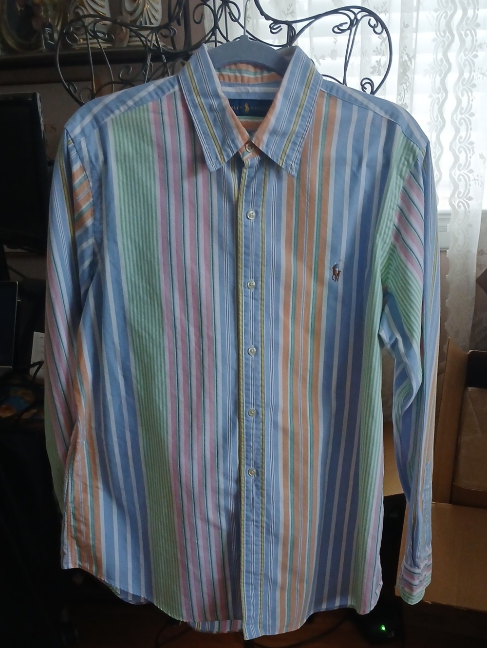 Polo by Ralph Lauren Pastel Multi-Stripe Cotton Button-Down Shirt